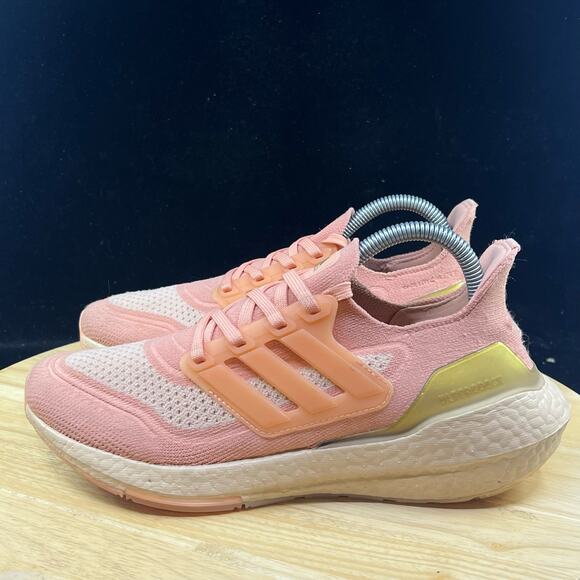 Adidas Ultraboost 21 Womens Ambient Blush Pink Athletic Running Shoe FY3953 Sz 7 - Picture 7 of 10